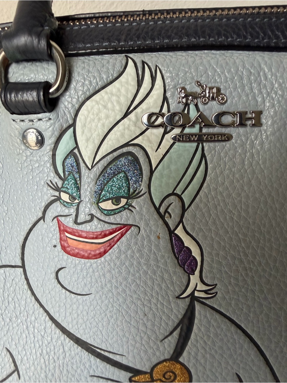 LIMITED EDITION Disney x Coach Ursula Rowan Satchel and Wristlet Set - Picture 5 of 16